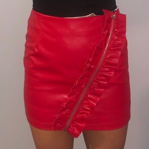 NWT XS Red Skirt